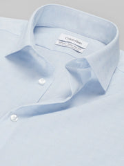 Slim Fit Textured Solid Supima Cotton Dress Shirt