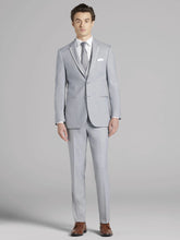 Light Gray Satin Edged Notch Lapel Tux