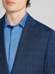 Slim Fit Plaid Suit Jacket