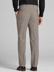 Modern Fit Premium Wool Blend Windowpane Suit Pants