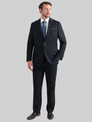 Tailored Fit Windowpane Wool Blend Premium Stretch Suit Jacket