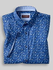 Regular Fit Logan Printed Short Sleeve Button Up Shirt