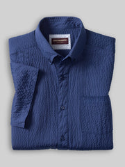 Regular Fit Leland Seersucker Short Sleeve Button Up Shirt