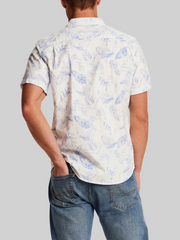 Regular Fit Seersucker Woven Short Sleeve Button Up Shirt
