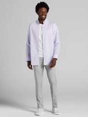 Classic Fit Mini Check Button Down Collar Dress Shirt