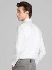 Slim Fit Solid Point Collar Supima Cotton Dress Shirt