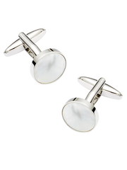 Round Mother-of-Pearl Cufflinks