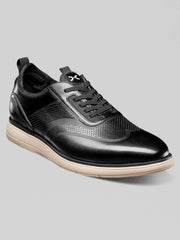 Edgewood Leather Elastic Lace Wingtip Dress Sneakers