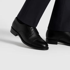 Duke Leather Lace-up Cap Toe Oxfords