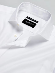 Slim Fit Covered Placket Dress Shirt
