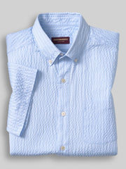 Leland Seersucker Short Sleeve Button Up Shirt