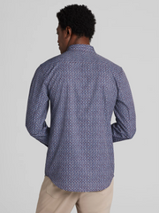 Modern Fit Geometric Print Button Up Shirt