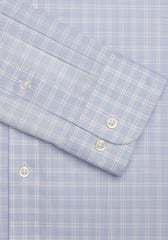 Modern Fit Plaid Spread Collar Dress Shirt