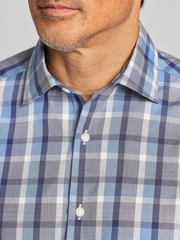 Modern Fit Plaid Short Sleeve Button Up Shirt