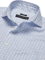 Modern Fit Tonal Plaid Spread Collar Dress Shirt