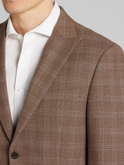 Slim Fit Premium Wool Blend Plaid Suit Jacket