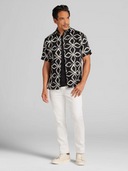 Modern Fit 100% Linen Short Sleeve Button Up Shirt
