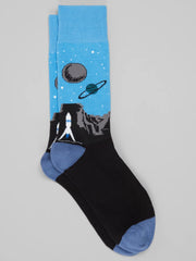 Space Rocket Socks, 1-Pair
