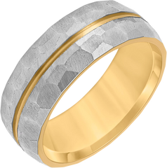 8mm Faceted Titanium Band
