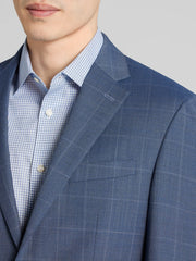 CHILLFLEX Modern Fit Premium Wool Windowpane Suit