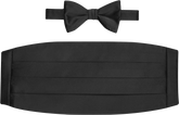 Solid Silk Bow Tie & Cummerbund Set
