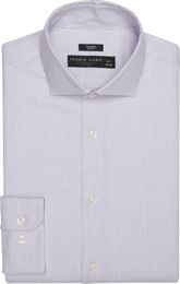 Slim Fit Herringbone Spread Collar Dress Shirt