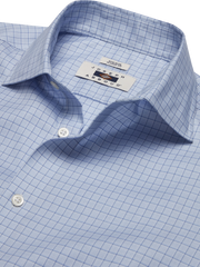 Classic Fit Grid Spread Collar Dress Shirt