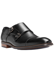 Bayne Leather Cap Toe Double Monk Strap Dress Shoes