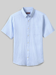 Leland Seersucker Short Sleeve Button Up Shirt