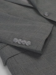 Slim Fit Windowpane Plaid Suit