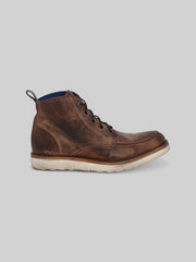 Lincoln Leather Apron Toe Lace-Up Boots