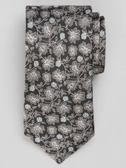 Two-Tone Floral Silk Tie