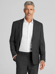 Slim Fit Windowpane Suit Jacket