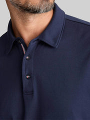 Slim Fit Damaschino Wrinkle-Free Long Sleeve Polo