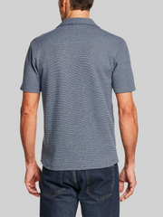 Regular Fit Microstripe Button Front Short Sleeve Shirt