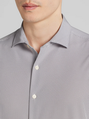 CHILLFLEX Modern Fit Micro Print 4-Way Stretch Short Sleeve Button Up Shirt