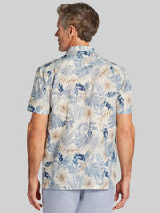 Modern Fit Tropical Leaf Camp Shirt