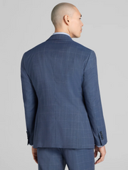 CHILLFLEX Modern Fit Windowpane Premium Wool Blend Suit Jacket