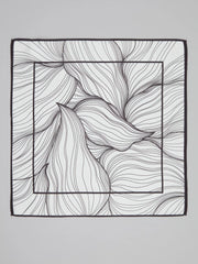 Linear Abstract Leaf Pocket Square