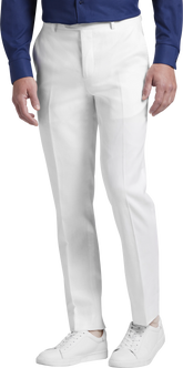 Slim Fit Linen Blend Suit Pants