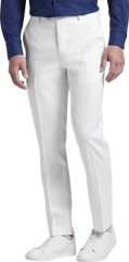 Slim Fit Linen Blend Suit Pants