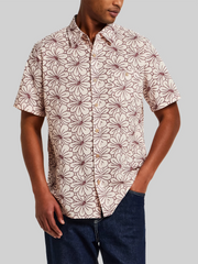 Regular Fit Modern Floral Short Sleeve Button Up Shirt