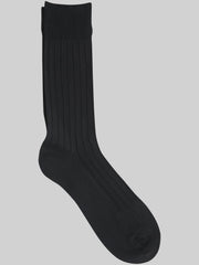 Solid Mercerized Cotton Seamless Toe Dress Sock, 1-pair