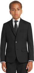 Boys Slim Fit Notch Lapel 3-Piece Suit