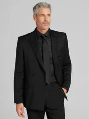 Modern Fit Premium Wool Blend Double Breasted Suit Jacket