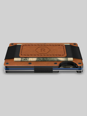 2.0 Tobacco Brown Leather Minimalist Cash Strap Wallet