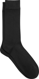 Solid Ribbed Lux Socks, 1-pair