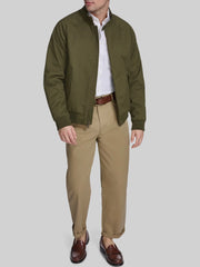 Cotton Twill Harrington Bomber Jacket