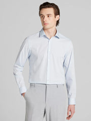 Slim Fit Textured Solid Supima Cotton Dress Shirt