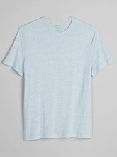 Modern Fit Linen Blend Burnout Crewneck Tee